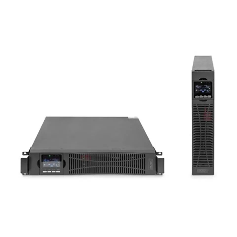 ⁨DIGITUS OnLine UPS, rack/tower, 3000VA, 3000W, LCD, 8 x C13, 1 x C19, RS-232, USB, SNMP card (optional), relay card (optional)  Digitus | OnLine UPS | DN-170096, 3000 VA / 3000 W | 3000 VA | 3000 W | V | C20⁩ at Wasserman.eu