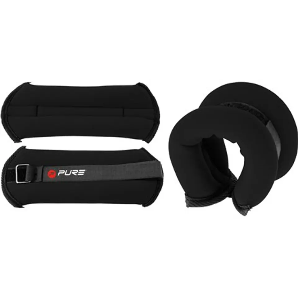 ⁨Pure2Improve Ankle and Wrist Weights, 2x0,5 kg Black⁩ at Wasserman.eu