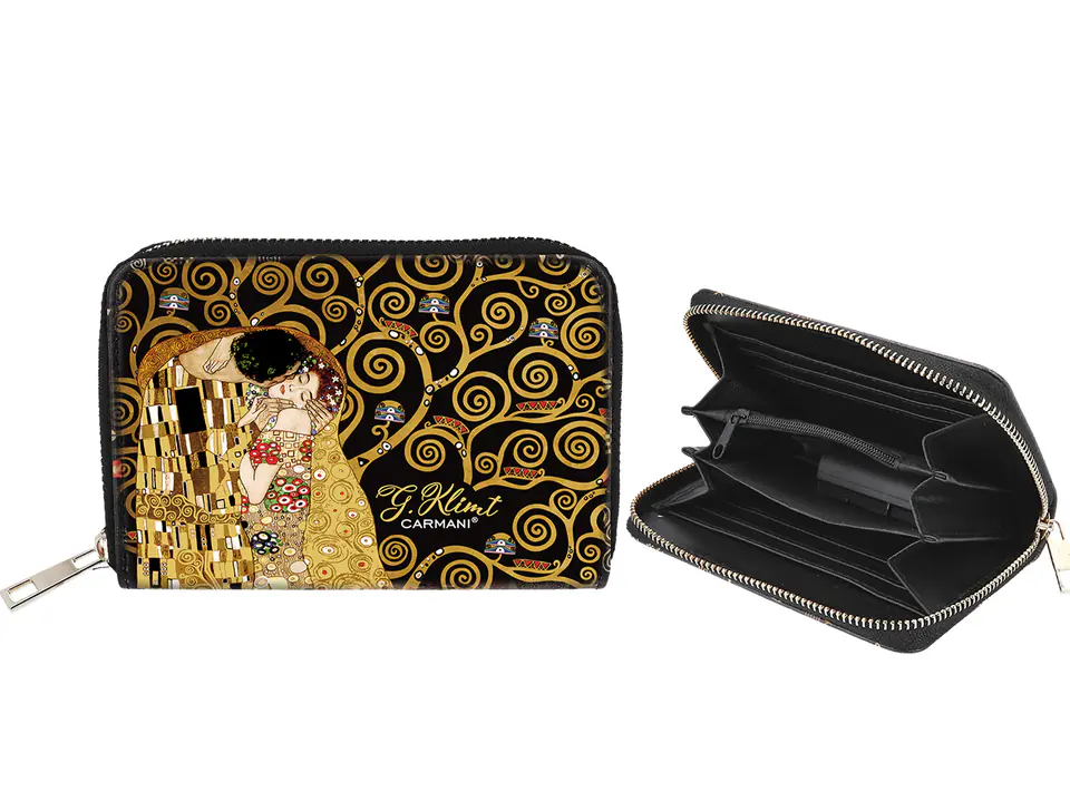 ⁨Zippered wallet - G. Klimt, Kiss (CARMANI)⁩ at Wasserman.eu