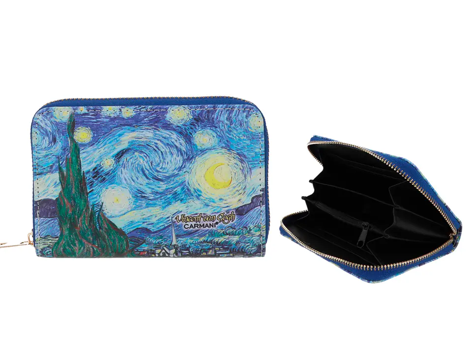 ⁨Zippered wallet - V. van Gogh, Starry Night (CARMANI)⁩ at Wasserman.eu