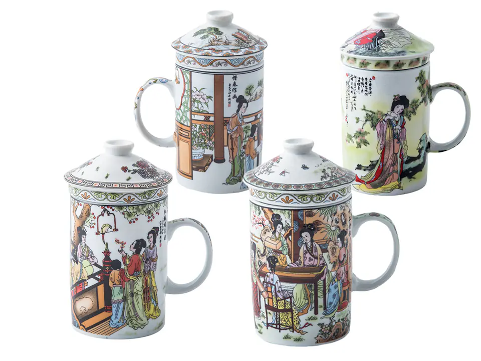 ⁨Mug with infuser and lid - Geisha (pattern to choose from)⁩ at Wasserman.eu