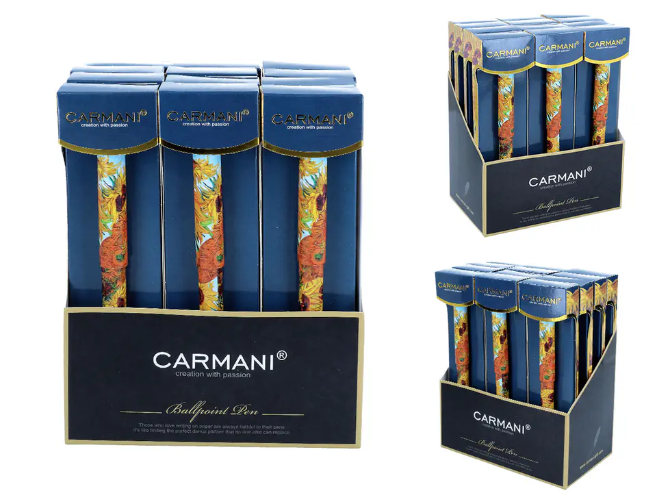 ⁨Set of 12 pens - V. van Gogh, Sunflowers (CARMANI)⁩ at Wasserman.eu