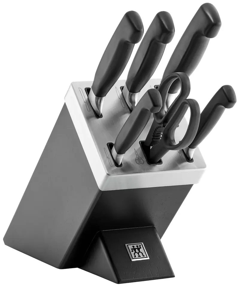 ⁨Set of self-sharpening knives ZWILLING Four Star 35145-007-0 7 pieces black⁩ at Wasserman.eu