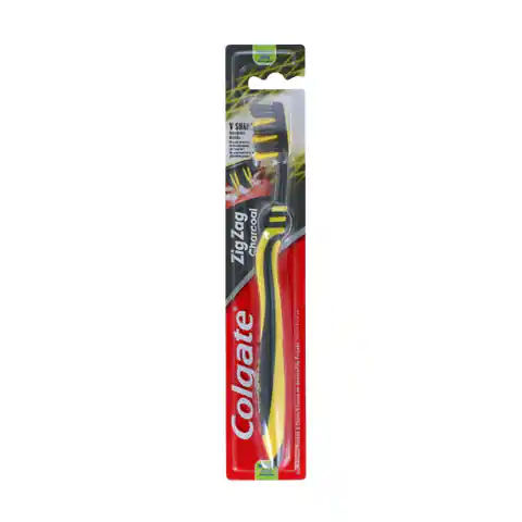 ⁨Colgate ZigZag Charcoal Medium Toothbrush⁩ at Wasserman.eu