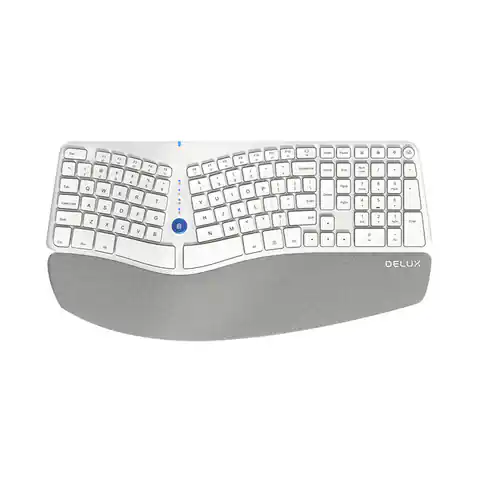 ⁨Delux GM901D BT+2.4G Ergonomic Wireless Keyboard (White)⁩ at Wasserman.eu