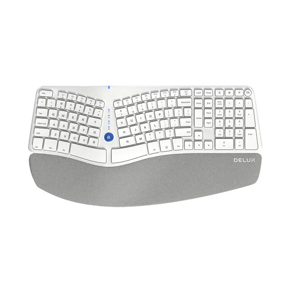 ⁨Delux GM901D BT+2.4G Ergonomic Wireless Keyboard (White)⁩ at Wasserman.eu