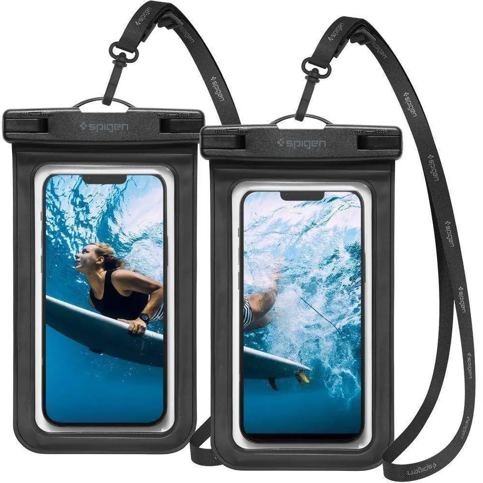 ⁨Spigen A601 Universal Waterproof Case 2-pack black⁩ at Wasserman.eu