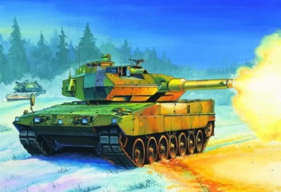 ⁨Plastic model Swedish Strv. 122 Tank⁩ at Wasserman.eu