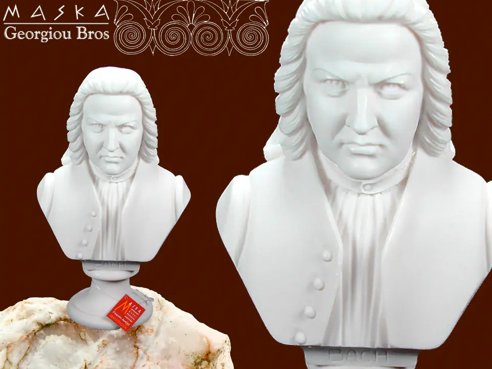 ⁨Bach - bust -Greek alabaster⁩ at Wasserman.eu