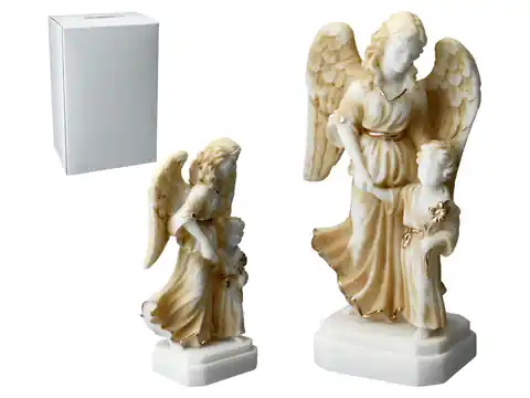 ⁨Guardian Angel with child - Greek alabaster⁩ at Wasserman.eu