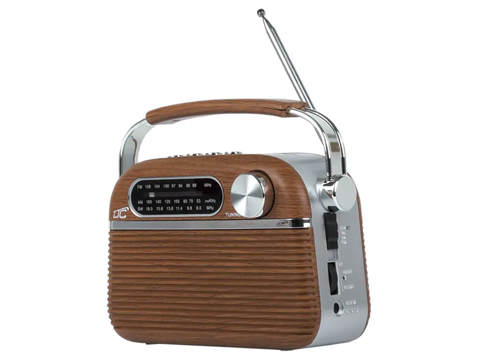 1 szt. Radio przenośne Retro LTC NIDA bluetooth, AM/FM/MP3/USB/SD wbudowany akumulator 1200 mAh. w sklepie Wasserman.eu