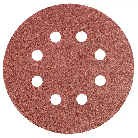 ⁨Abrasive discs 125 mm, K80, 5 pcs., with 8 holes⁩ at Wasserman.eu