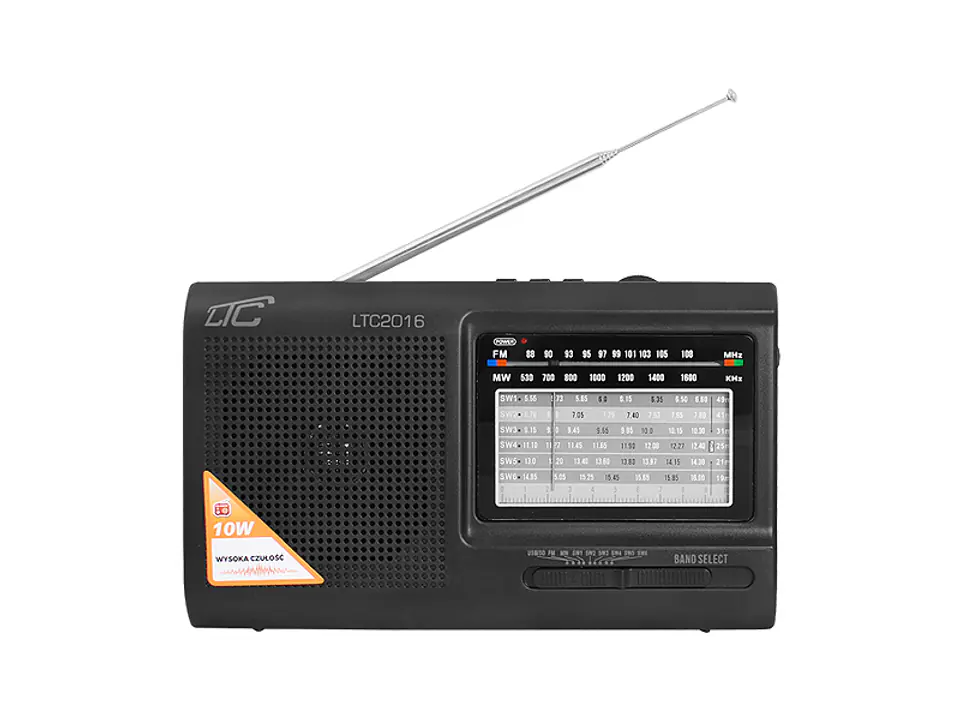 ⁨PS LTC-2016 WILGA USB portable radio with built-in battery, BLACK. (1LM)⁩ at Wasserman.eu