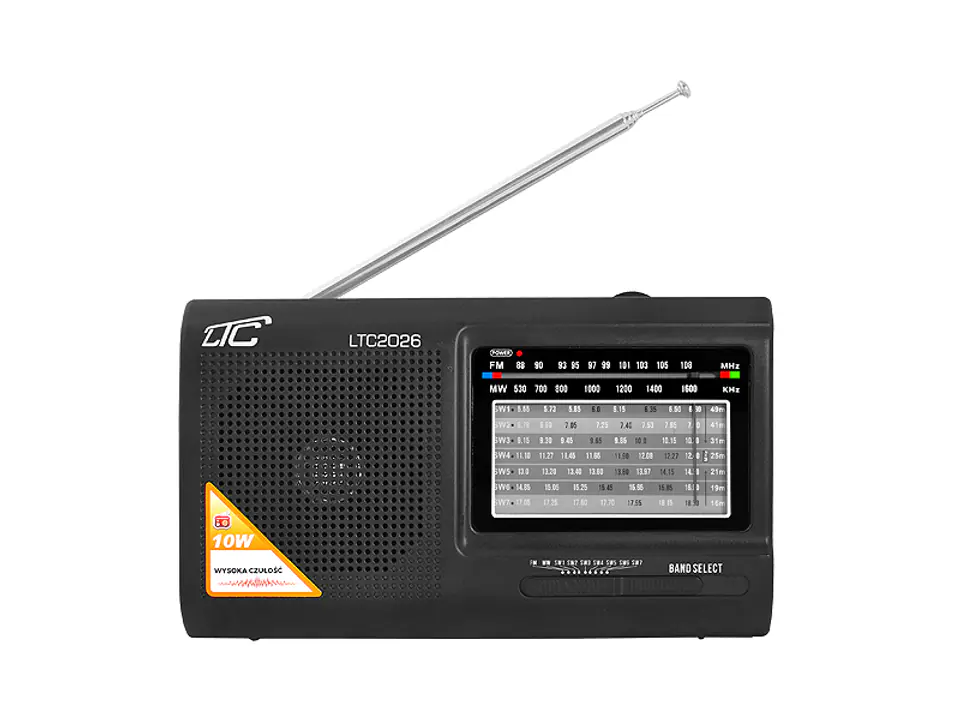 ⁨1 szt.  PS Radio przenośne LTC-2026 WILGA, czarne.⁩ w sklepie Wasserman.eu