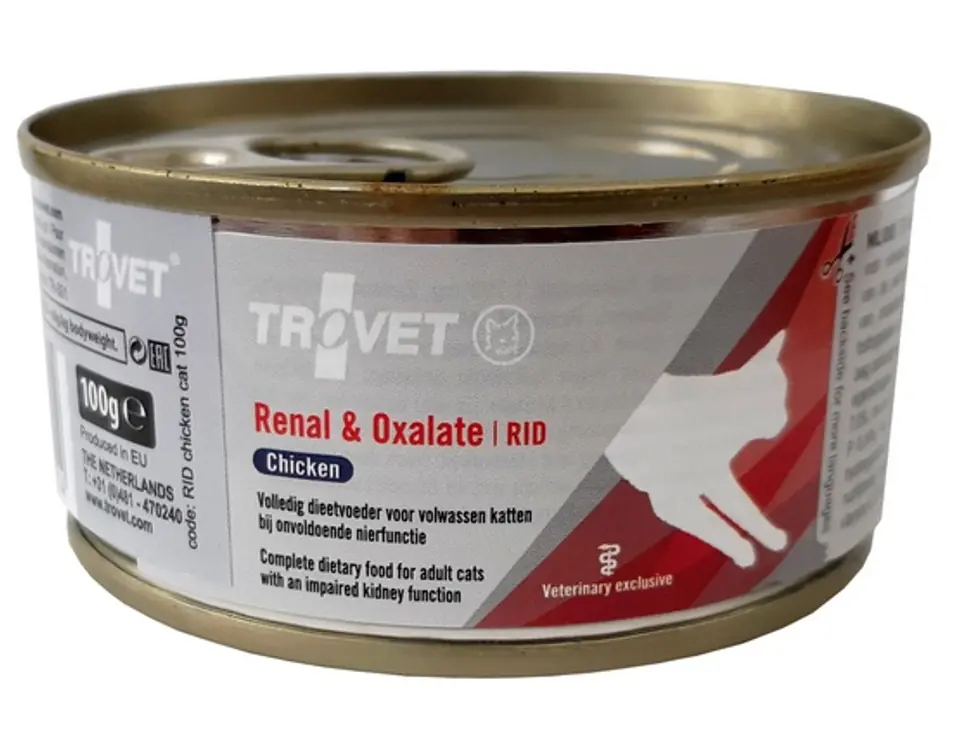 ⁨Trovet RID Renal & Oxalate for cat chicken can 100g⁩ at Wasserman.eu