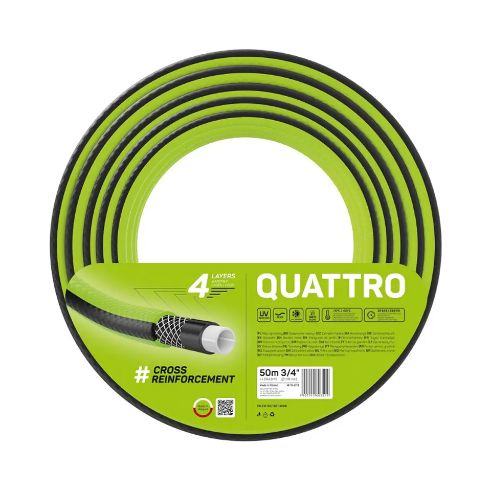 ⁨Garden hose Cellfast Quattro 3/4" 50m⁩ at Wasserman.eu