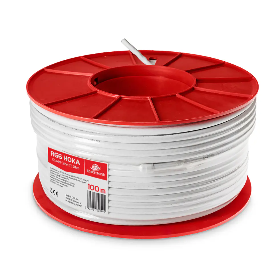 ⁨RG6 Spacetronik HOKA 102 CU Dualshield 100m cable⁩ at Wasserman.eu