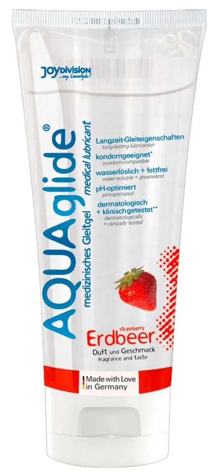 ⁨AQUAGLIDE STRAWBERRY FLAVOURED GEL 100 ML⁩ at Wasserman.eu