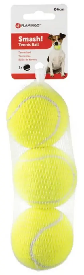 ⁨Flamingo Tennis Balls 6cm 3pcs [518482]⁩ at Wasserman.eu