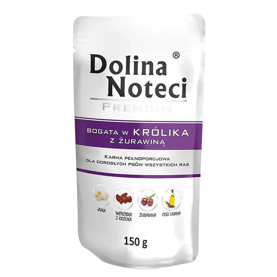 ⁨DOLINA NOTECI Premium bogata w królika z żurawiną - mokra karma dla psa - 150g⁩ w sklepie Wasserman.eu