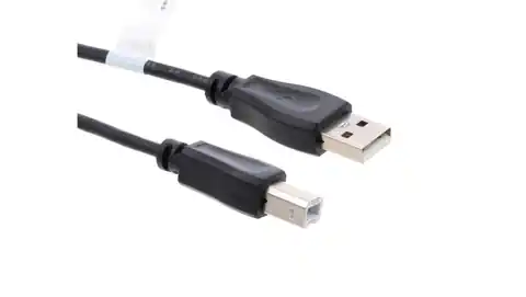 ⁨Kabel USB A wtyk - USB B wtyk 2.0 czarny AK-300105-018-S /1,8m/⁩ w sklepie Wasserman.eu