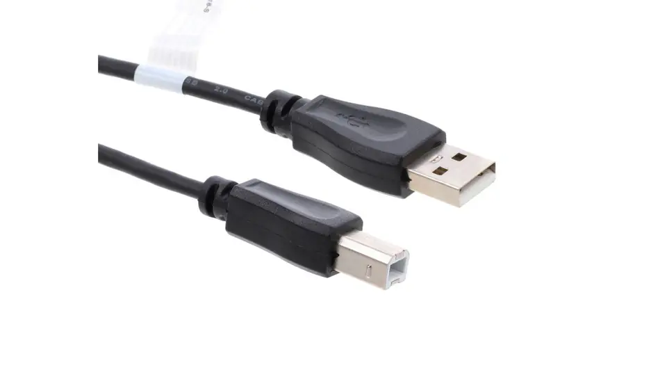 Kabel USB A wtyk - USB B wtyk 2.0 czarny AK-300105-018-S /1,8m/ w sklepie Wasserman.eu
