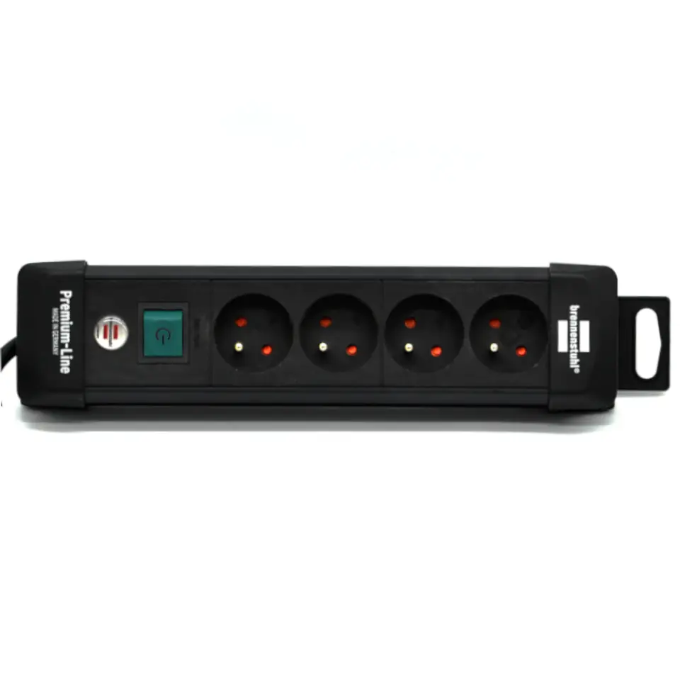 ⁨Premium Line power strip 4 sockets 1,8m black Brennenstuhl 1951144100⁩ at Wasserman.eu