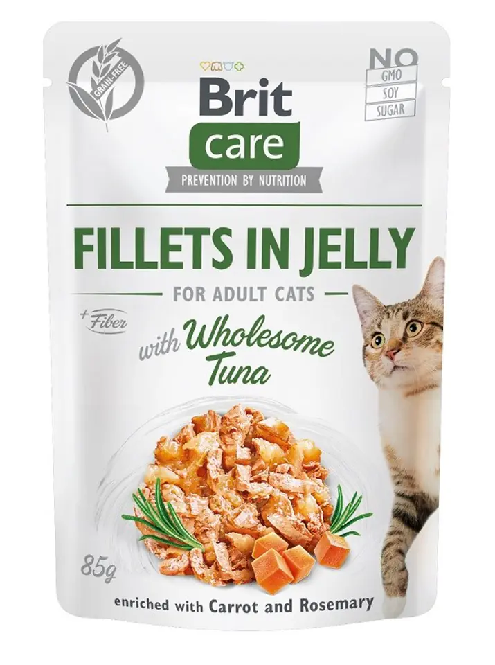 ⁨BRIT Care Fillets in Jelly filety z tuńczykiem w galaretce - mokra karma dla kota - 85 g⁩ w sklepie Wasserman.eu