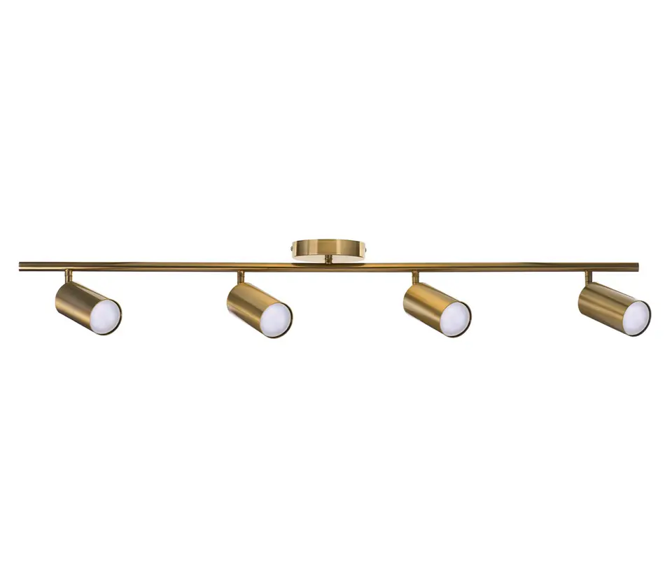 ⁨Activejet quadruple gold ceiling wall lamp SPECTRA strip spotlight GU10 for living room⁩ at Wasserman.eu