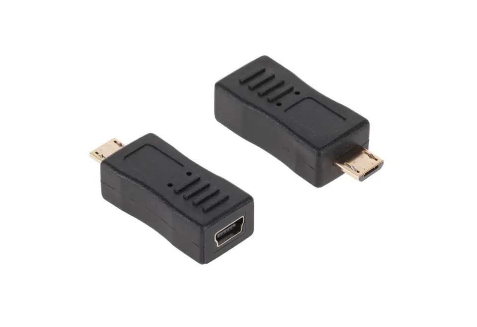 ⁨Złącze adaptor gniazdo USB mini - wtyk USB micro (1LL)⁩ w sklepie Wasserman.eu