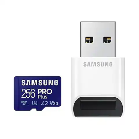 ⁨Karta pamięci Samsung microSDXC PRO Plus 256GB z czytnikiem (MB-MD256KB)⁩ w sklepie Wasserman.eu
