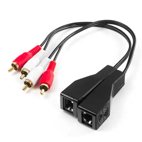 ⁨Audio extension cable 2RCA via LAN cable SPA-A03⁩ at Wasserman.eu