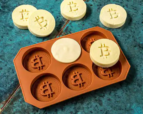 ⁨Eis- und Schokoladenform - Bitcoin⁩ im Wasserman.eu