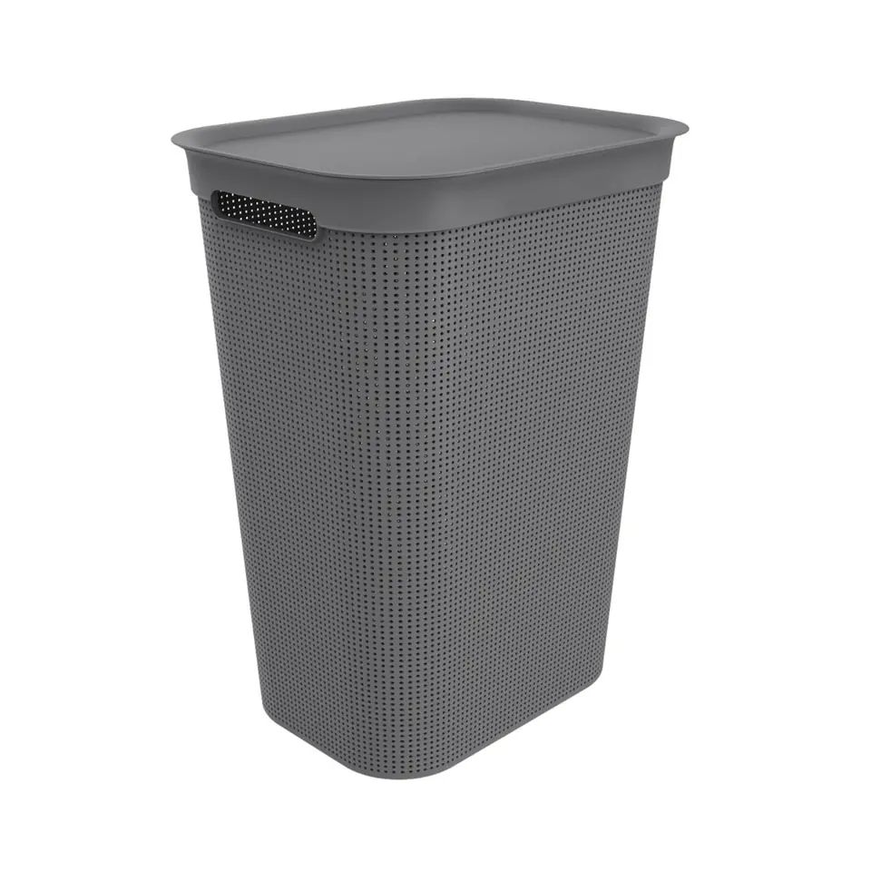 ⁨Laundry basket Rotho Brisen 50L anthracite⁩ at Wasserman.eu