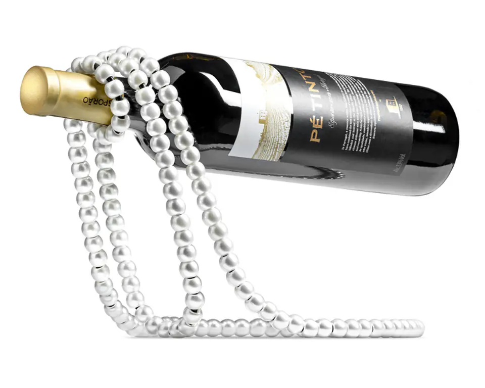 Weinregal - Perlenkette - Weiß im Wasserman.eu