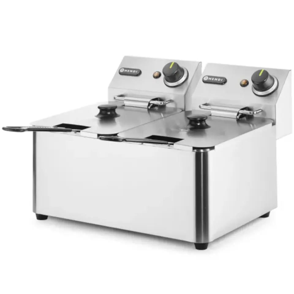 ⁨Frytownica gastronomiczna Kitchen Line 6kW 230V 2 x 4L - Hendi 205846⁩ w sklepie Wasserman.eu