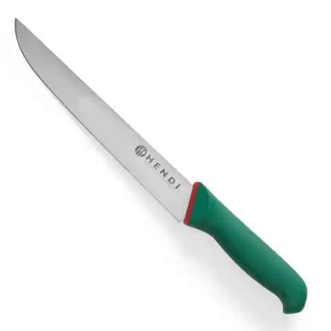 ⁨Nóż kuchenny do wędlin i pieczeni Green Line  dł. 345mm - Hendi 843901⁩ w sklepie Wasserman.eu