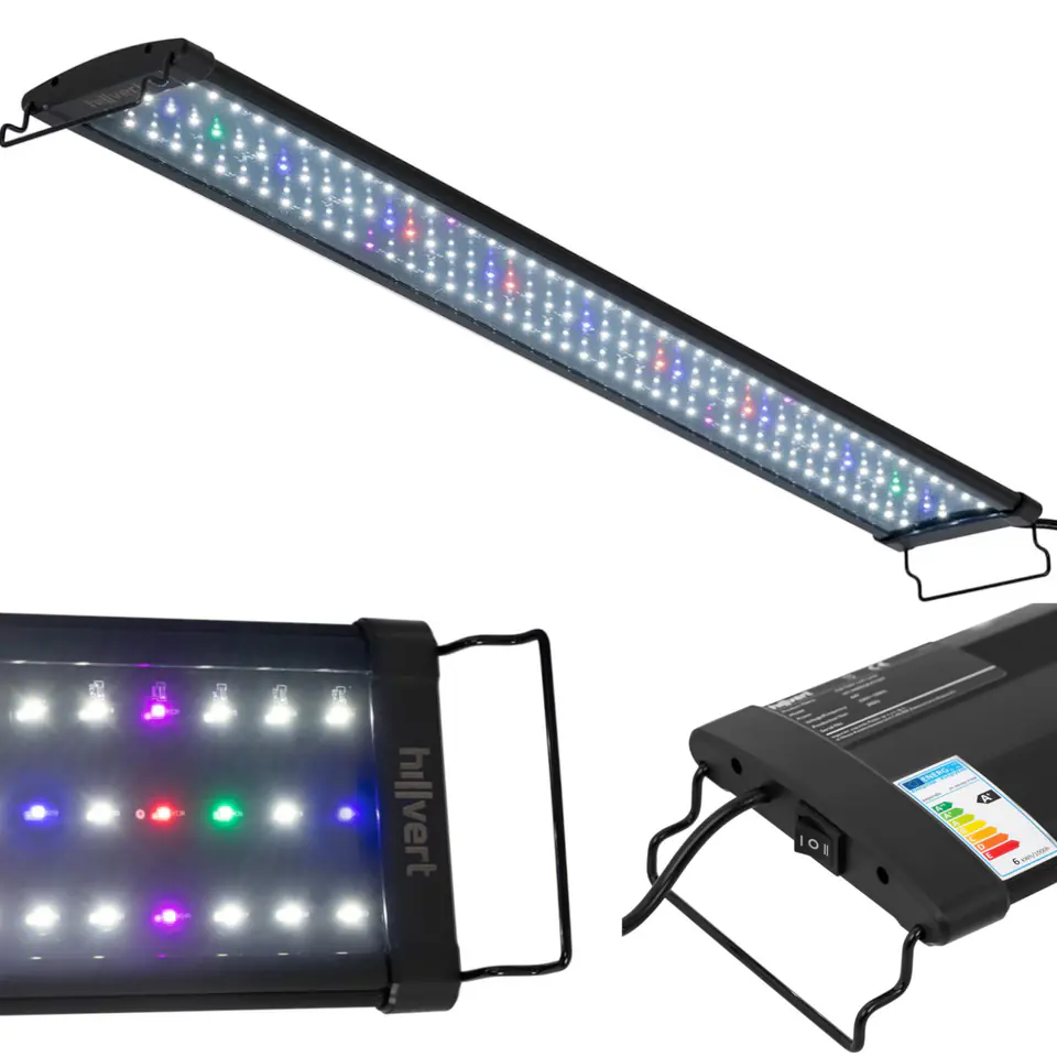 LED Pflanzenwachstum Aquarium Lampe Vollspektrum 129 LEDs 90cm 25W im Wasserman.eu