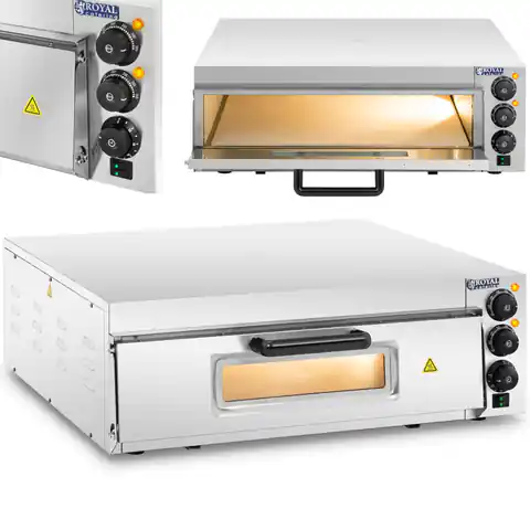 ⁨Single-chamber pizza oven with glass 1 pizza 60 cm 230 V 3000 W⁩ at Wasserman.eu
