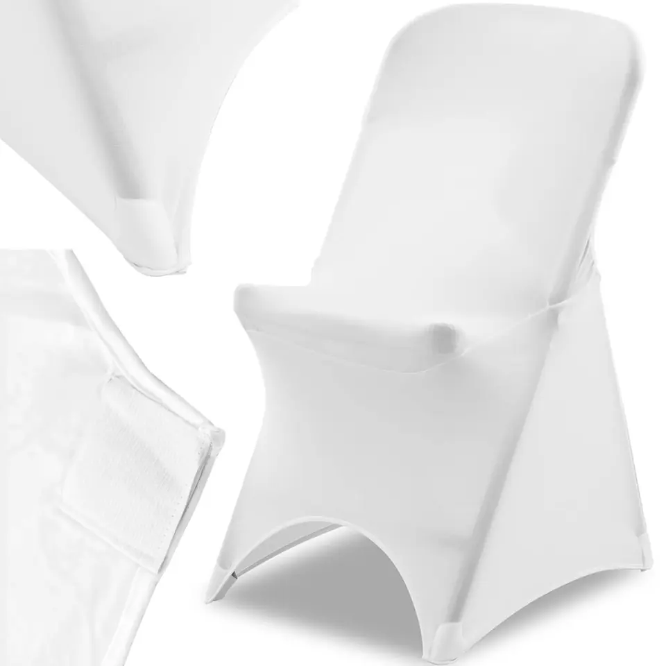 ⁨Elastic universal cover for chair white⁩ at Wasserman.eu