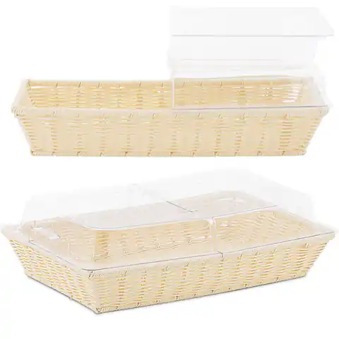 ⁨Display basket for bread fruit with lid 530 x 328 x 140 mm⁩ at Wasserman.eu