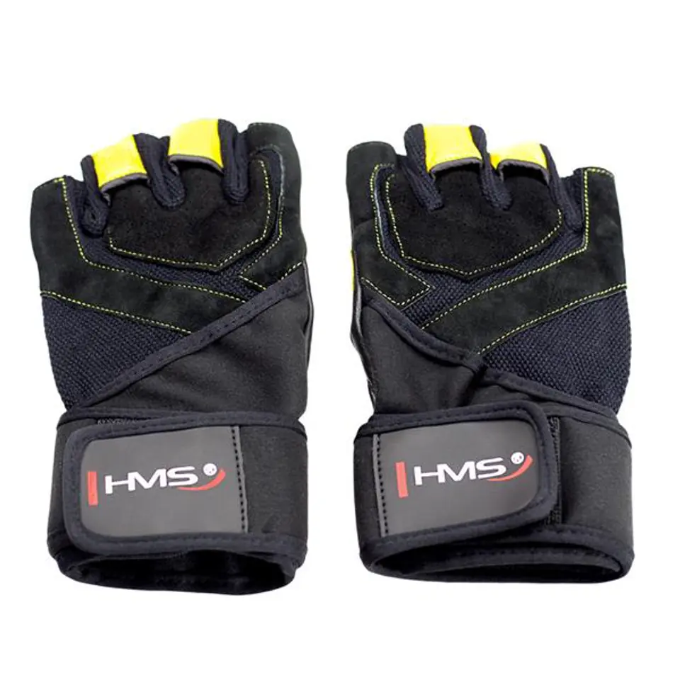 ⁨RST01 BLACK/YELLOW ROZM. M RĘKAWICE NA SIŁOWNIĘ HMS⁩ w sklepie Wasserman.eu