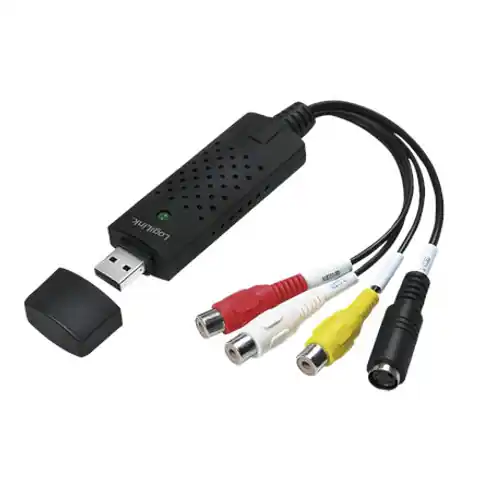 ⁨Logilink USB 2.0 A/V grabber, USB-A/M do 3x RCA + Mini-DIN 5/F, Windows 11 VG0030 3x RCA (żeński), USB-A, USB 2.0 (męski)⁩ w sklepie Wasserman.eu