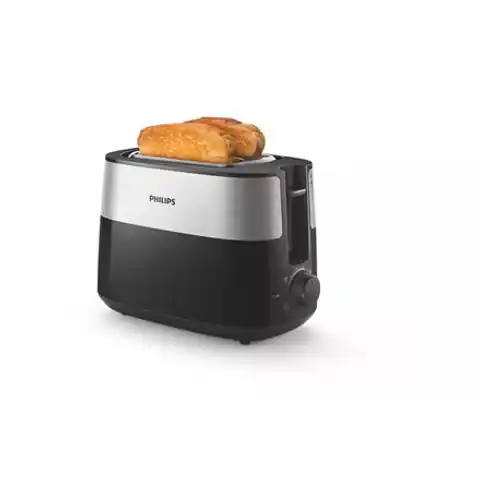 ⁨Philips Toaster HD2516/90 Daily Collection Power 830 W, Number of slots 2, Housing material Plastic, Black⁩ at Wasserman.eu