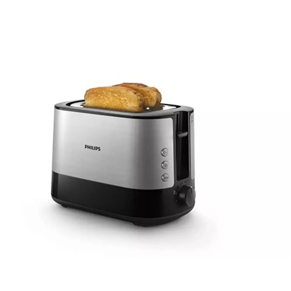 ⁨Philips | HD2637/90 Viva Collection | Toaster | Power W | Number of slots 2 | Housing material Metal/Plastic | Black⁩ w sklepie Wasserman.eu