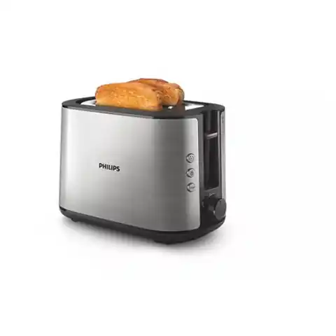 ⁨Philips Toaster HD2650/90 Viva Collection Power 950 W, Number of slots 2, Housing material Metal, Stainless Steel⁩ at Wasserman.eu