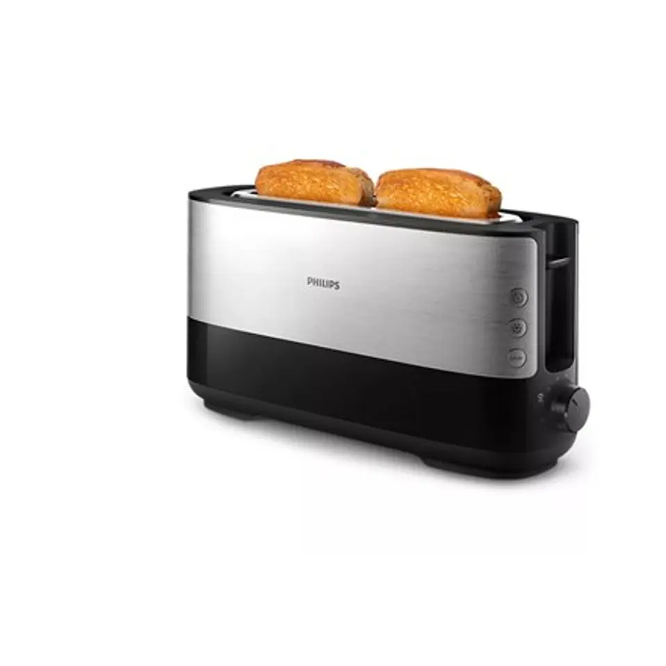 ⁨Philips Viva Collection HD2692/90 toaster 1 slice(s) 1030 W Black, Metallic⁩ at Wasserman.eu