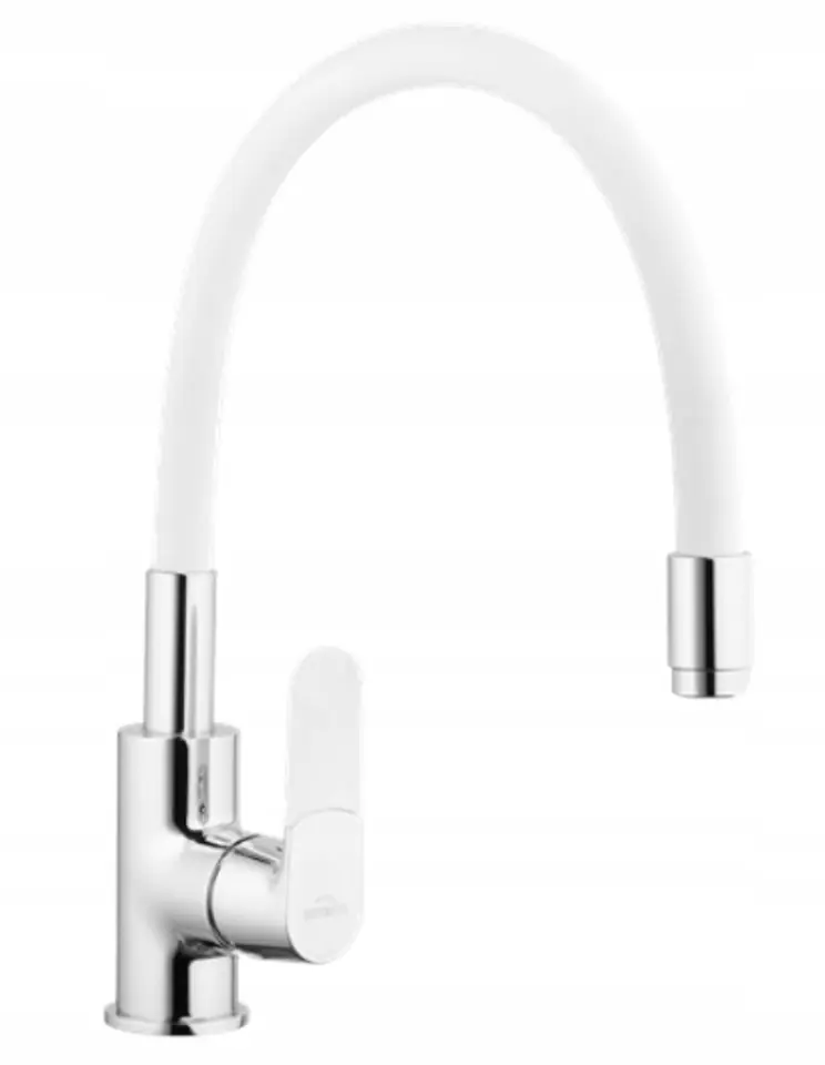 ⁨SINK MIXER JOGA TREND WITH MOVABLE SPOUT, WHITE⁩ at Wasserman.eu