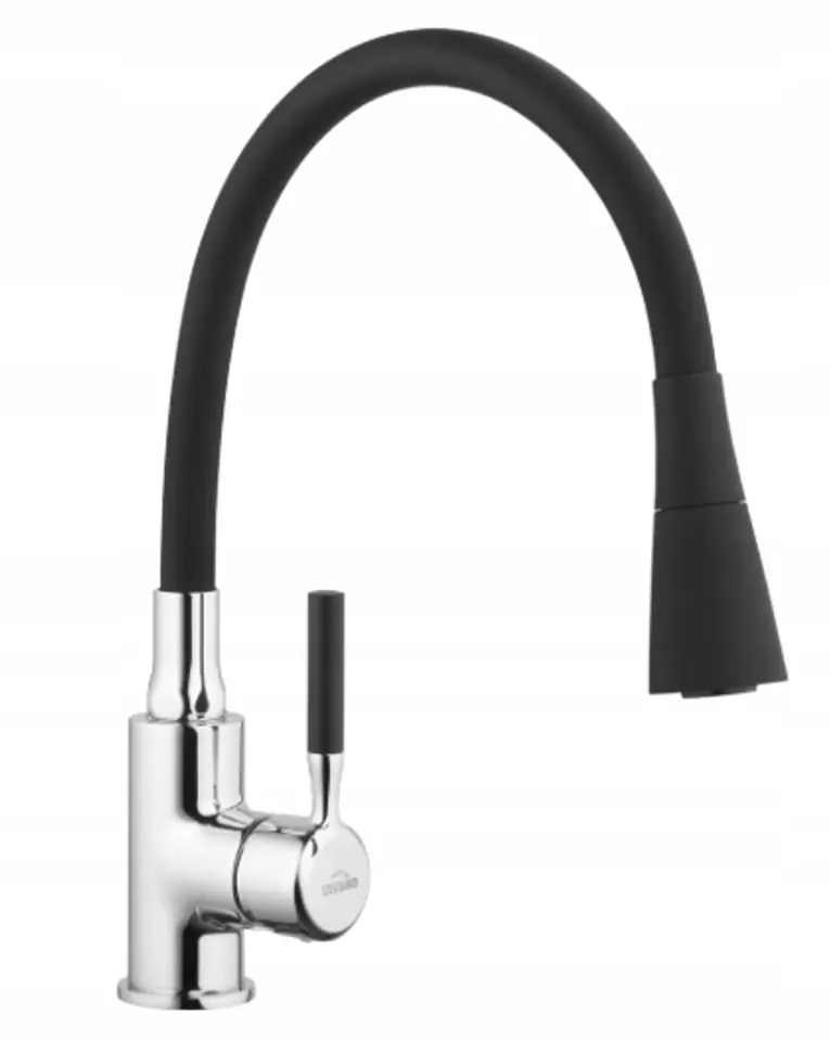 ⁨SINK MIXER POGO TREND WITH MOVABLE SPOUT 2F BLACK⁩ at Wasserman.eu