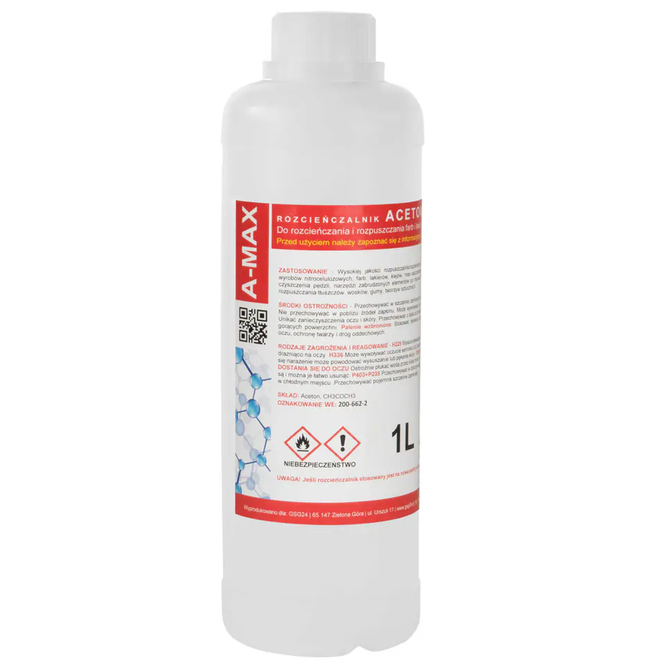 ⁨Acetone solvent remover A-MAX 1L⁩ at Wasserman.eu